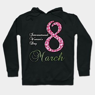 International Women's Day Pansy Flower March 8th 2023 Hoodie